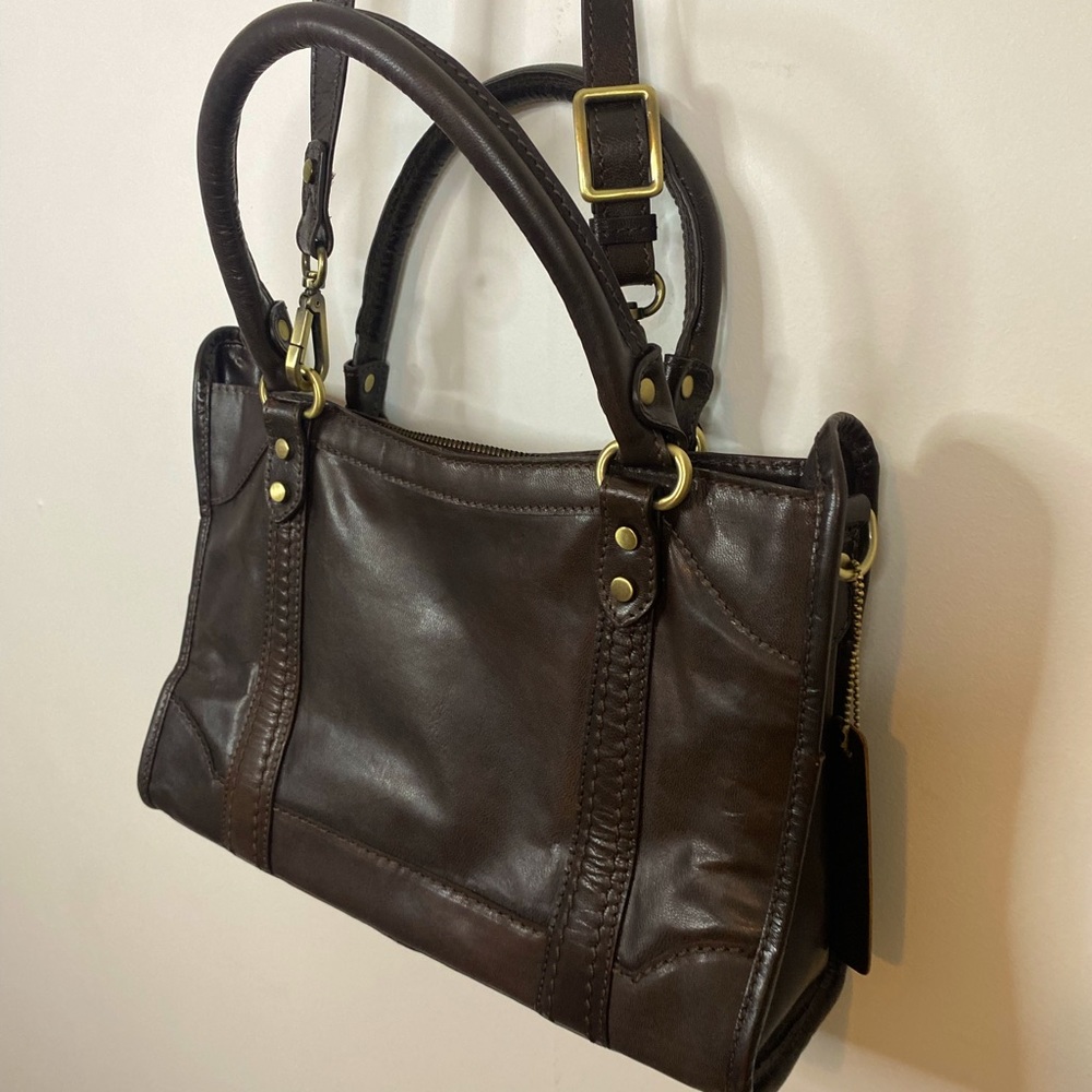 NINO BOSSI Brown Leather Crossbody or Satchel Bag Purse